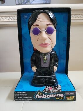 The Osbourne Family Black Figurine Piggy Bank - Purple Sunglasses